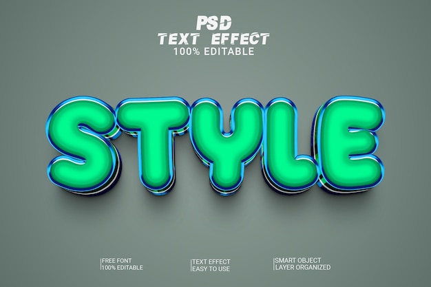 Styl Psd Edytowalny Styl Tekstu Efekt 3d