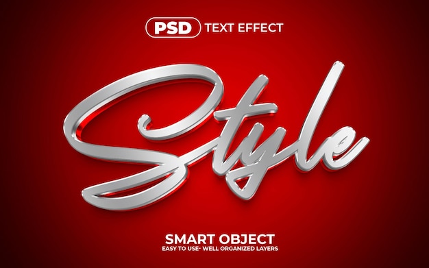 Style 3d Editable Text Effect PSD With  Premium Background