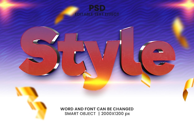 PSD style 3d editable text effect style