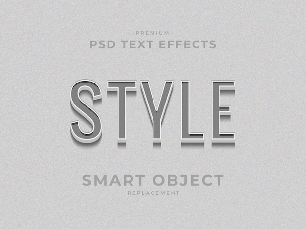 PSD stile effetti di testo stile livello photoshop 3d