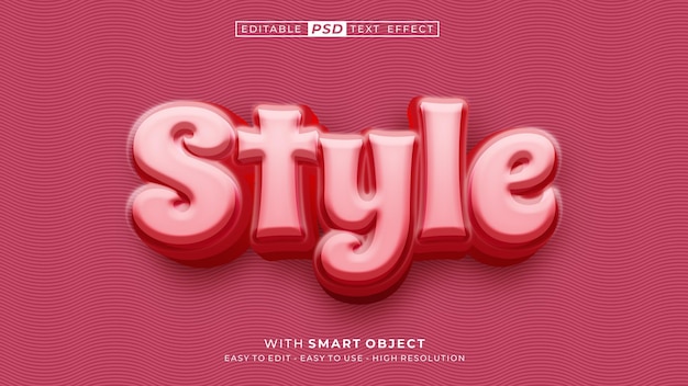 Style 3D text style effect