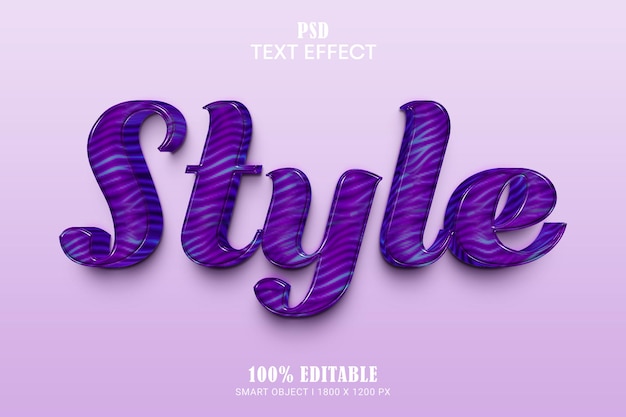 PSD style editable text effect premium psd