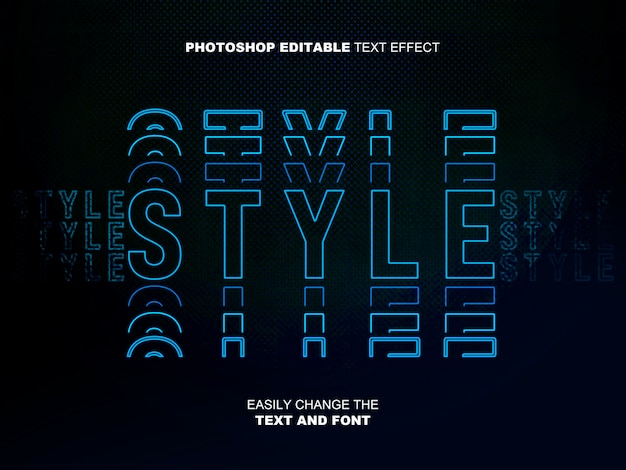 PSD style led psd edit text