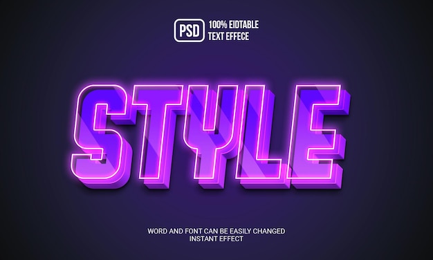 PSD style text style effect