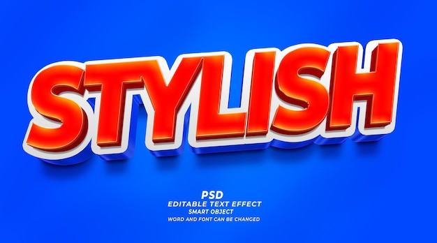 Stylish 3d editable text effect photoshop style