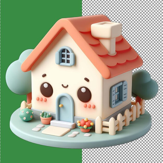 PSD stylish 3d house esterno png