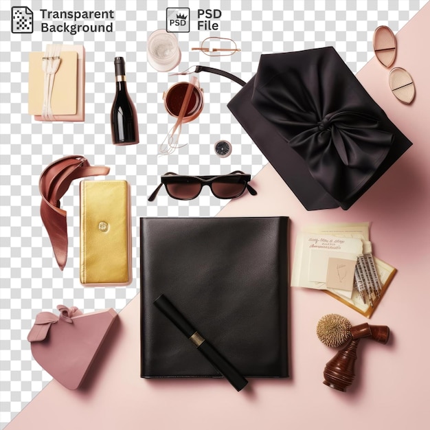 PSD stylish academic success graduation items clear background object isolated