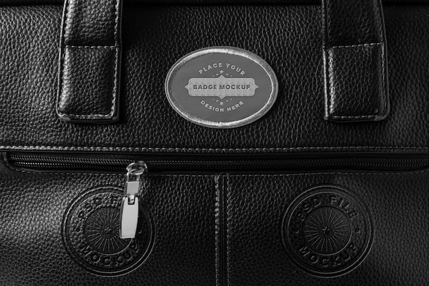 PSD elegante borsa con patch mockup