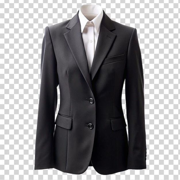 PSD stylish black jacket isolated on transparent background