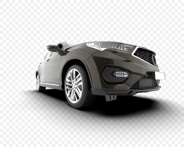 stylish brown suv on a white background