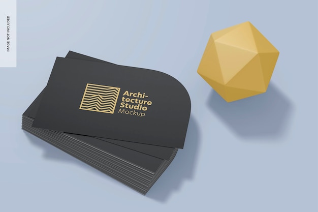stylish business cards mockup stacked