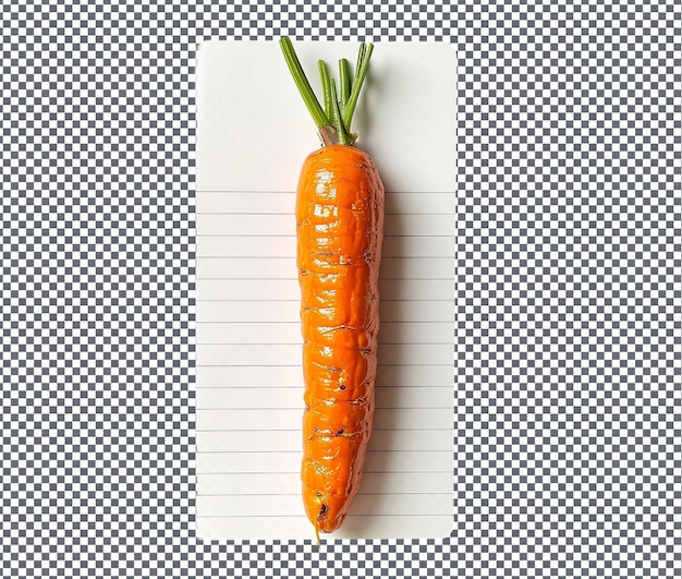 PSD stylish carrot shaped notepads isolated on transparent background