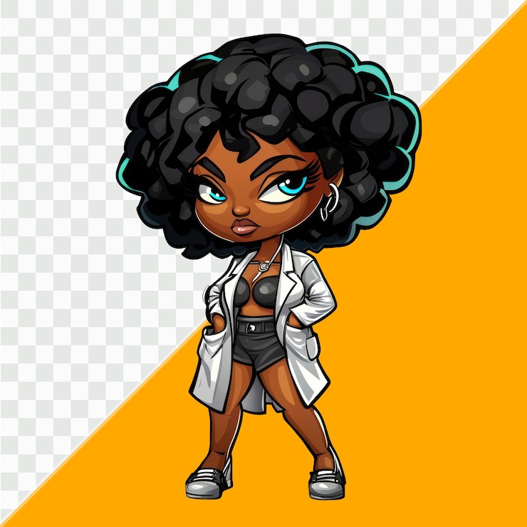 PSD stylish cartoon doctor