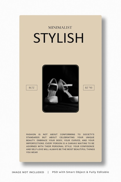 PSD stylish concept social media stories banner template