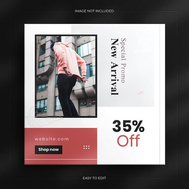 Stylish fashion sale social media post and instagram banner template