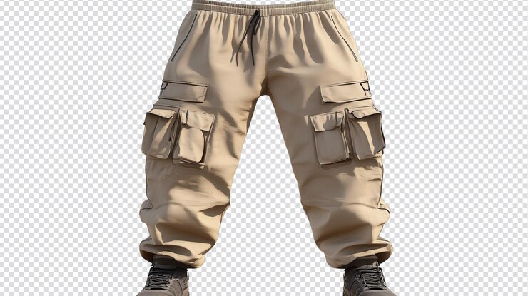 PSD a stylish and functional pair of cargo pants featuring multiple pockets suitable for outdoor activities casual wear and everyday use