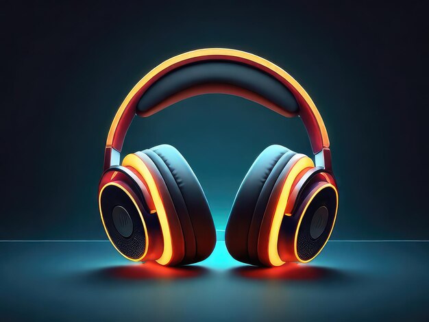 PSD stylish glowing headphones