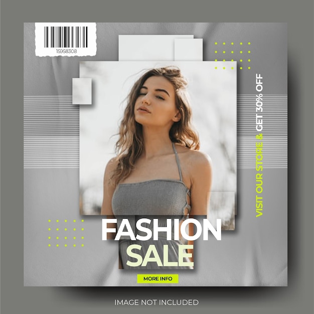 Stylish gray fashion sale instagram post feed