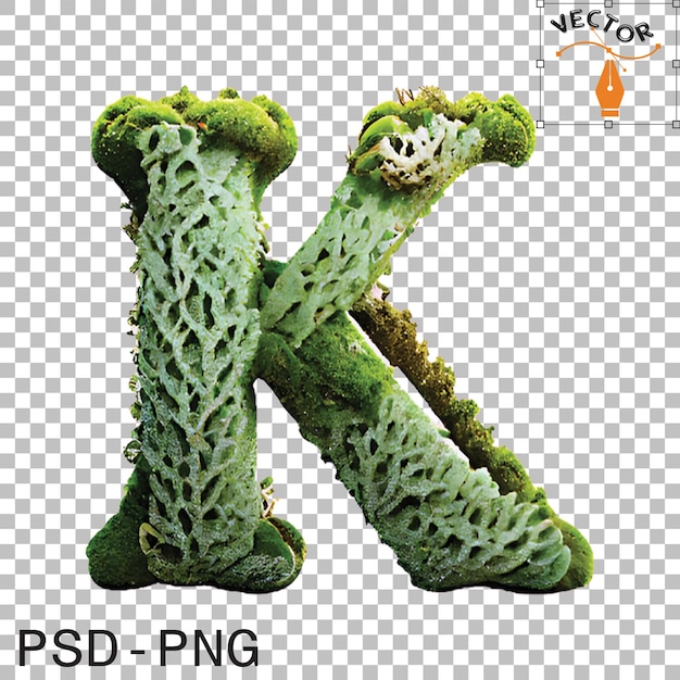 PSD stylish green font alphabets a to z png images and fonts collection