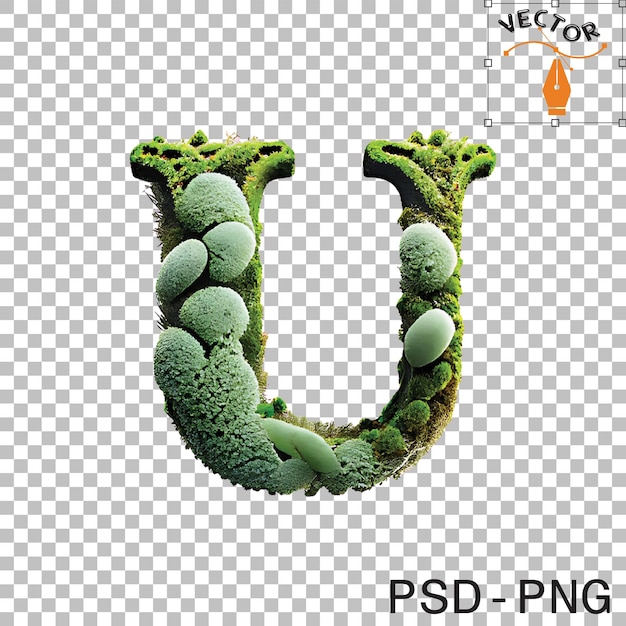 Stylish green font alphabets a to z png images and fonts collection