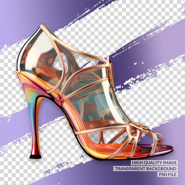 PSD stylish heel 3d png clipart transparent isolated background