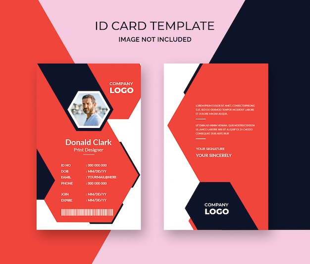 PSD stylish id card design template