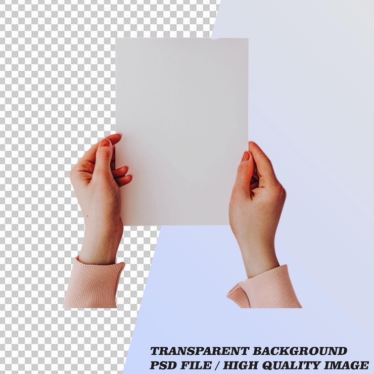 PSD stylish invitation card mockup on transparent background psd file