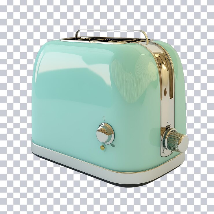 PSD stylish kitchen toaster for everyday use on transparent background