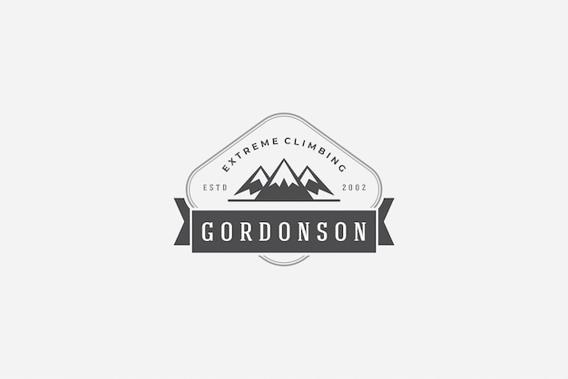 stylish logotype for extreme climbing club