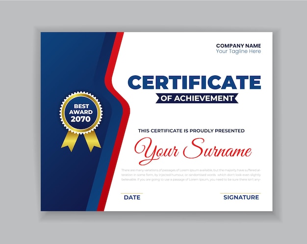 PSD stylish minimal certificate