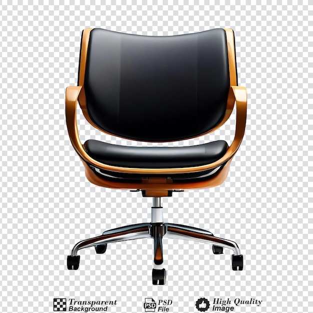 Elegante sedia da ufficio moderna isolata su uno sfondo trasparente