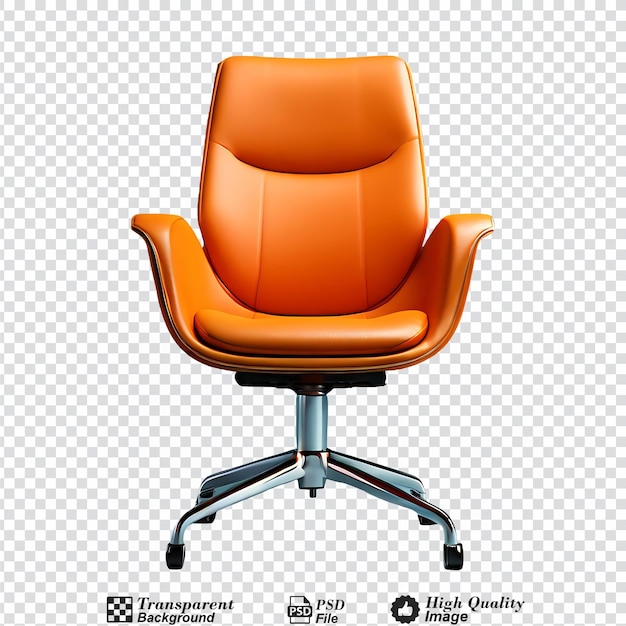 PSD stylish modern office chair isolated on transparent background