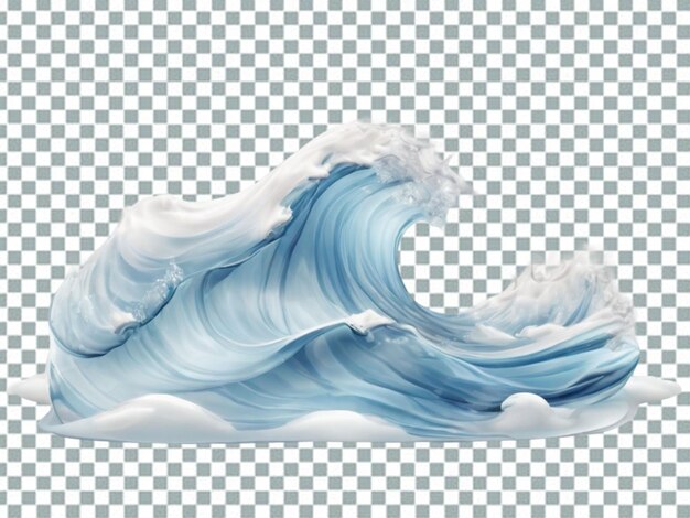 PSD stylish ocean sea blue wave png