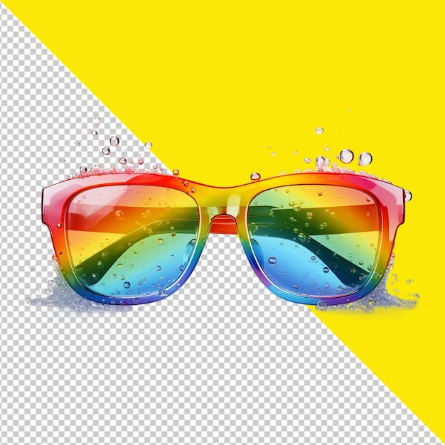 Stylish sun glasses on transparent background