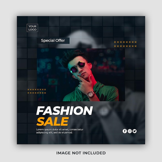 PSD stylish trendy fashion sale banner template