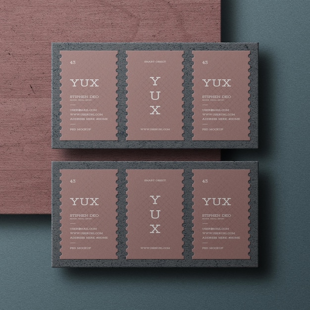 Stylish vertical business card mockup