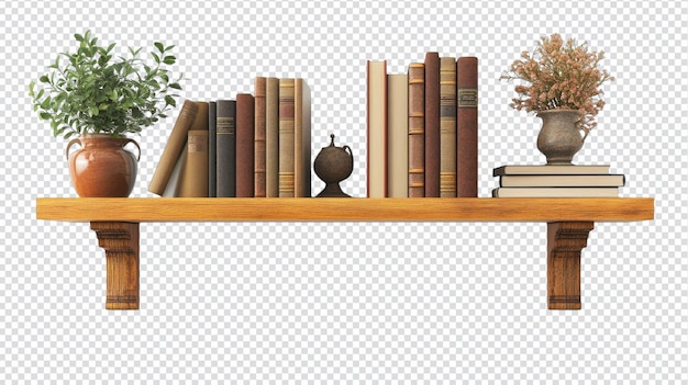 stylish wall mounted shelf featuring books and decorative items ideal for adding elegance to home interiors and organizing your space