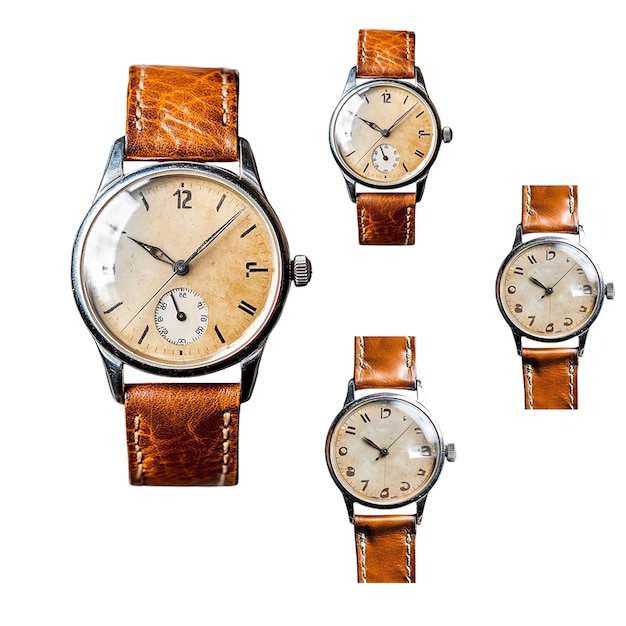 stylish wristwatch isolated on transparent background
