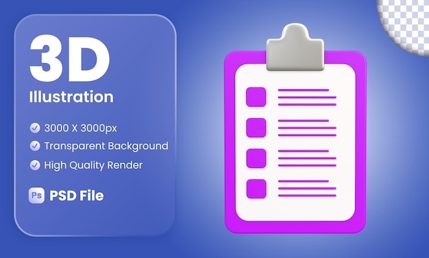 stylized 3d application form illustration