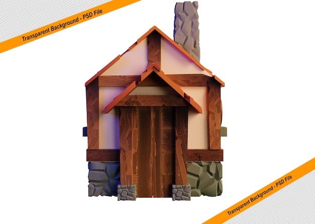 Stylized 3d house design