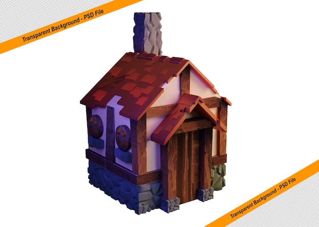 Stylized 3d house design