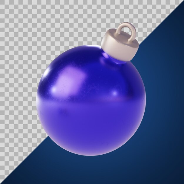 PSD stylized blue christmas ornament