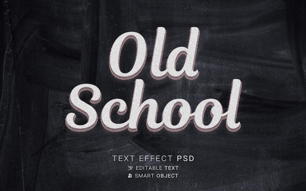 PSD stylized chalk text effect