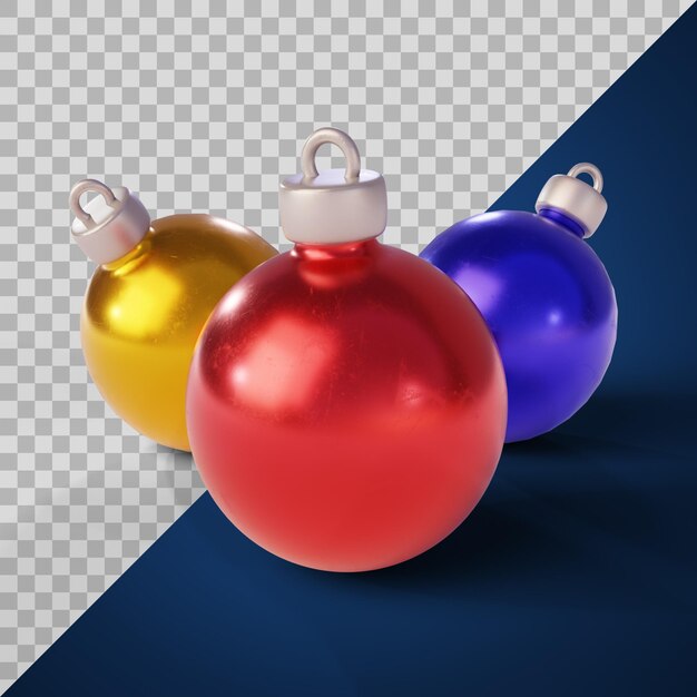 PSD stylized christmas ornaments