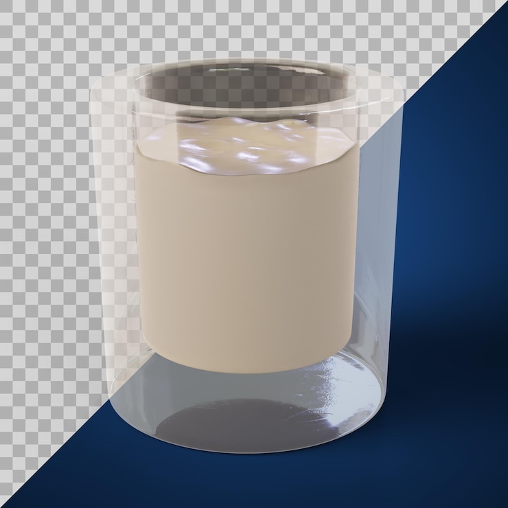 PSD stylized glass of milk