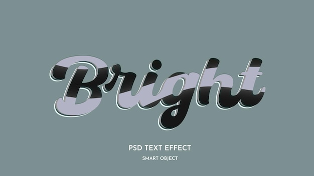 Stylized glowing duo tone text effect