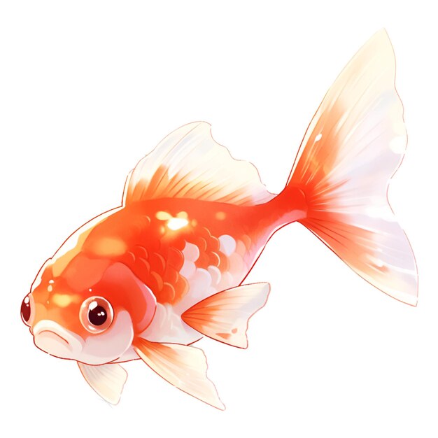 Stylized goldfish cutout