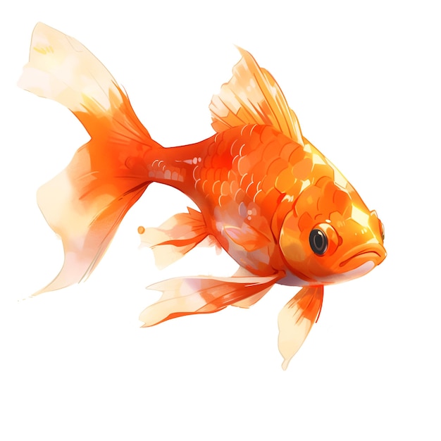 PSD stylized goldfish cutout