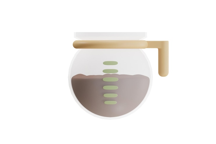 PSD stylized measuring cup with contents