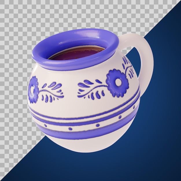 PSD stylized talavera cup